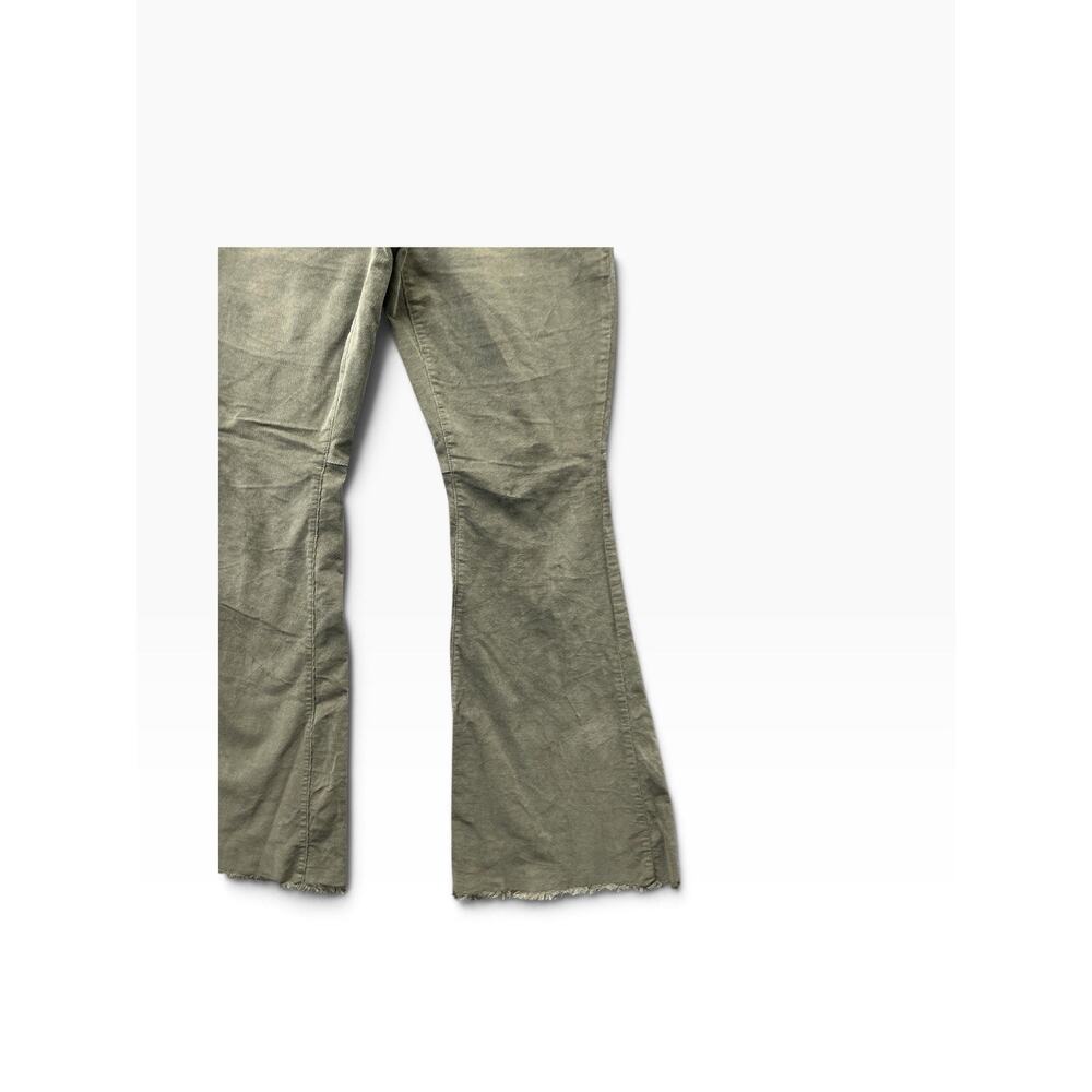 YMI Women's Green Corduroy Flare Pants Mid Rise Pockets Cotton Spandex - Picture 4 of 11